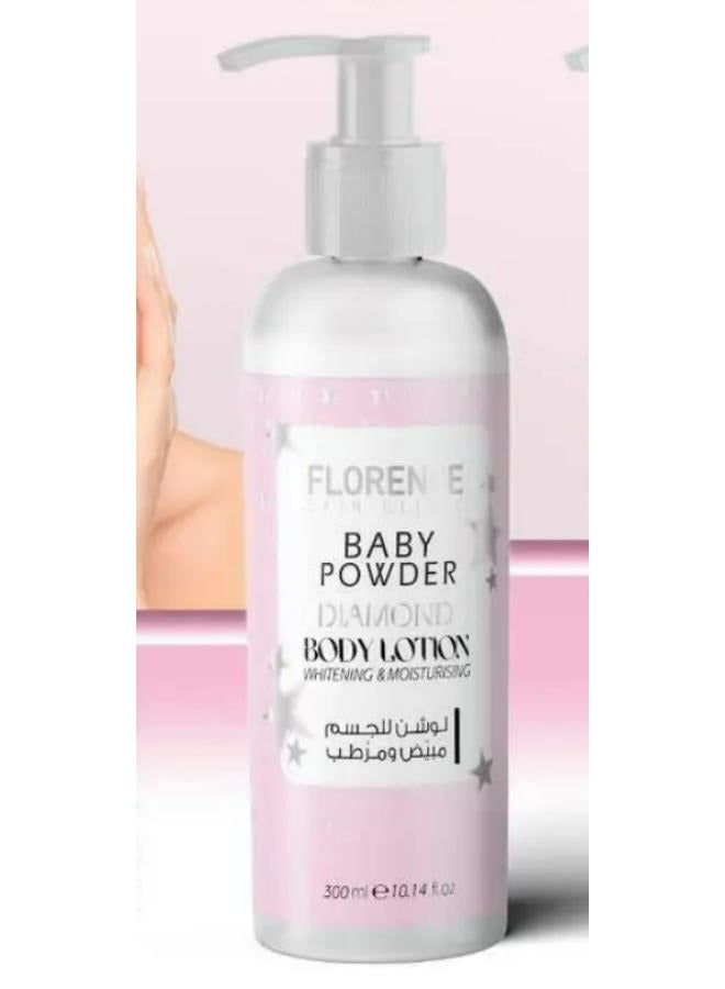 فلورنسا لوشن للجسم بيبي باودر دايموند 300 مل - Image 2