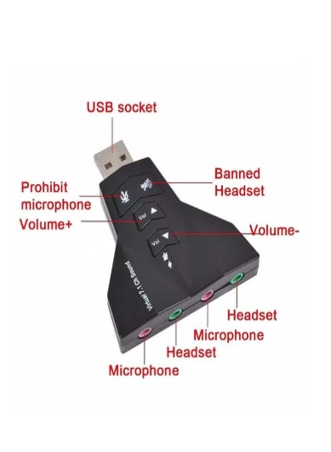 External USB Sound Card Black - Image 5