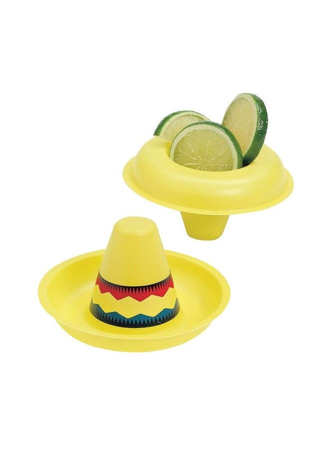 Fun Express Mini Plastic Sombrero Hats Set Of 12 Cinco De Mayo Fiesta Party Decor And Supplies  - Image 1