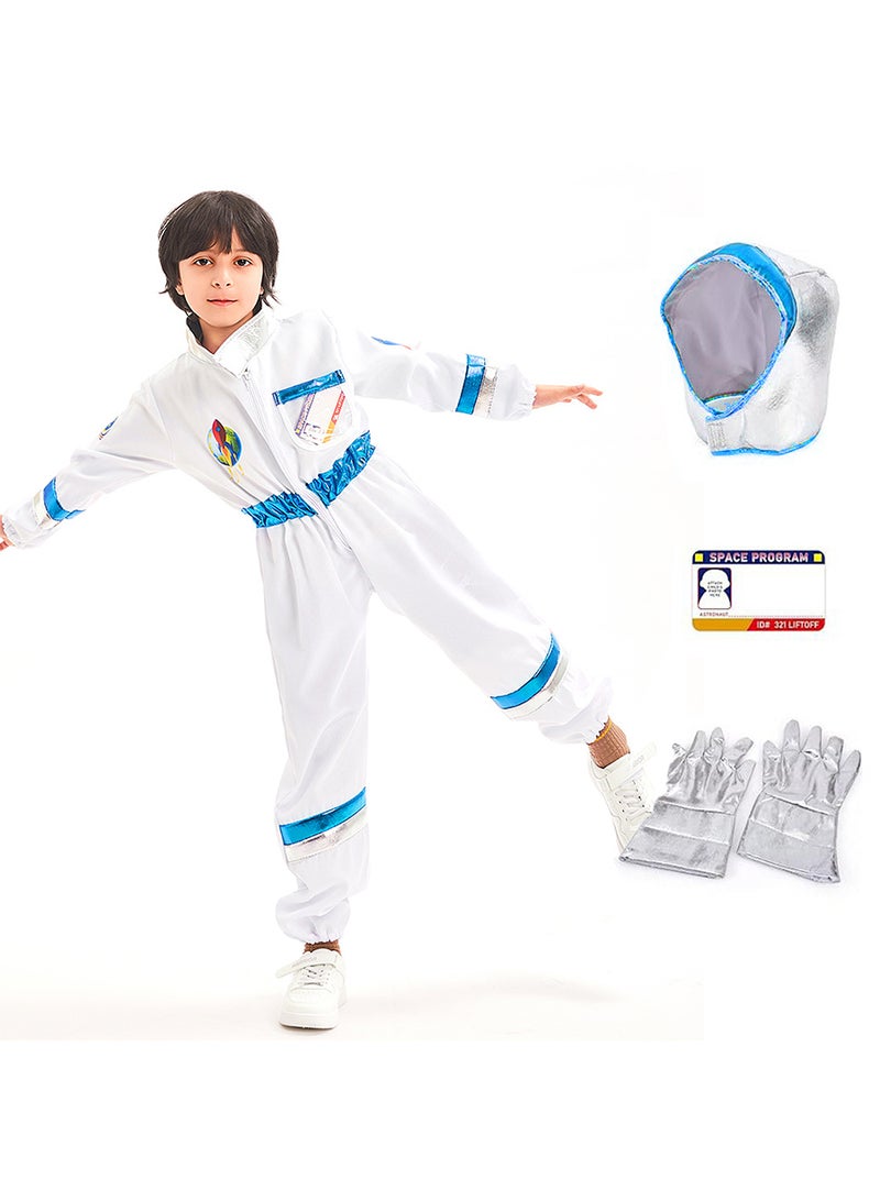 Loquat Astronaut Children's Clothing Space Pilot Jumpsuit With Chest Badge Helmet And Gloves Party Performance Performance Costumes Dance Platform Costumes - Image 1