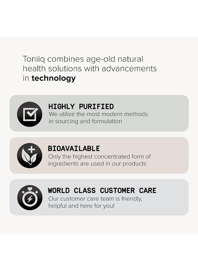 Toniiq Phosphatidylserine - 400Mg Formula - World’S First 50% Purity - Highest Purity In The Us - Soy Free Phosphatidylserine Supplement - 90 Veggie Capsules  - Image 2