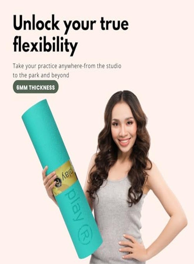 playR Extra Thick 6MM EVA Yoga Mat for Women & Men - Anti-Slip, Non-Slip Exercise Mat for Yoga, Pilates, Home Gym & Fitness Workouts, Comfortable, Stable, Durable Floor Training Mat - Image 4