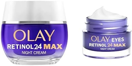 Olay Retinol 24 MAX Night Cream Face Moisturiser Skincare with Antioxidant Vitamin E 40 Glycerin Overnight Anti Aging Skin Care Smooths Renews and Hydrates 50ml vs Retinol24 Night Cream
