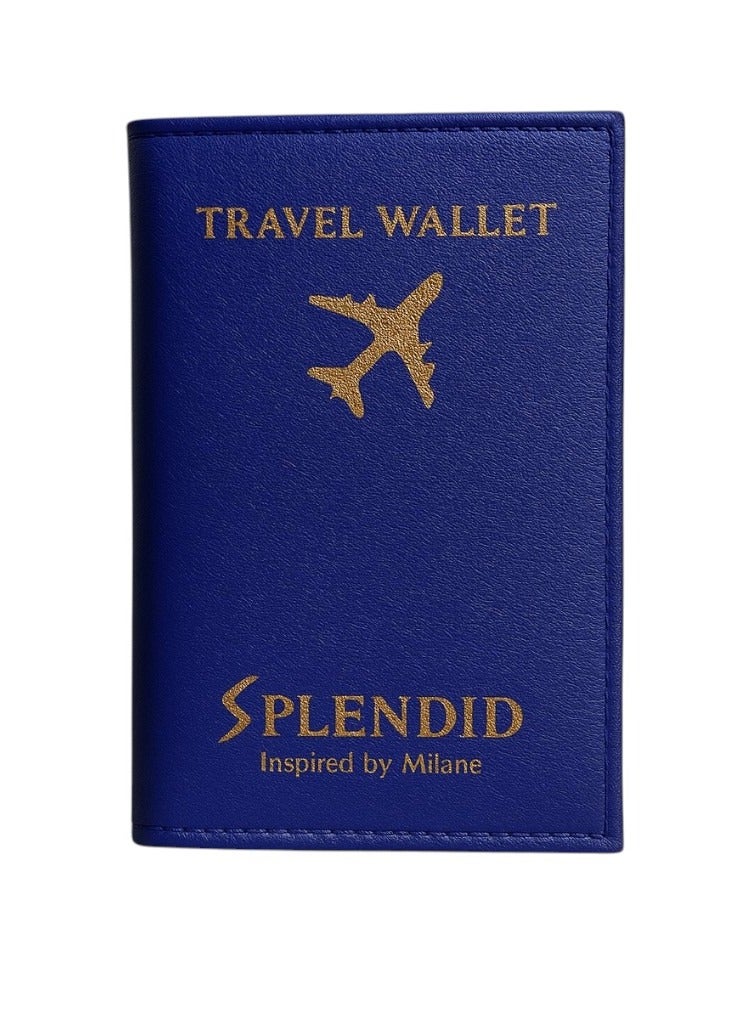 إسبليندد محفظة السفر سبلينديد تسع حتى 5 كروت مع جيب للباسبور و 2 جيب للكاش ازرق - Image 1
