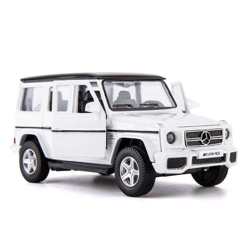 TGRCM-CZ 1:36 Scale Benz G63 Car Model for Kids, Alloy Pull Back G Wagon Vehicles Toy Car for Toddlers Kids Boys Girls Gift (White) - Image 1