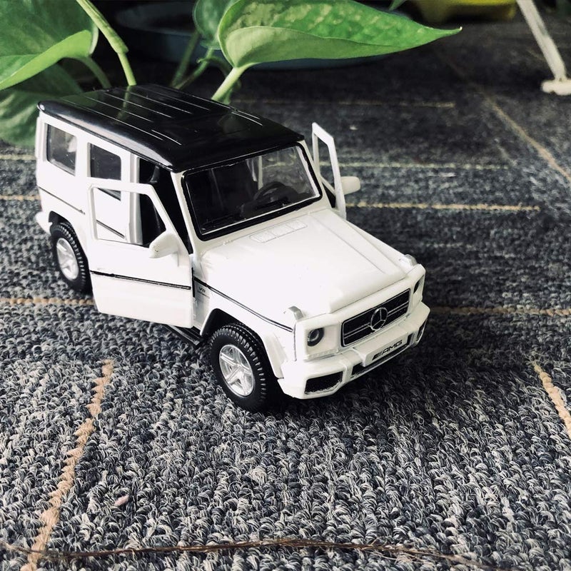 TGRCM-CZ 1:36 Scale Benz G63 Car Model for Kids, Alloy Pull Back G Wagon Vehicles Toy Car for Toddlers Kids Boys Girls Gift (White) - Image 5