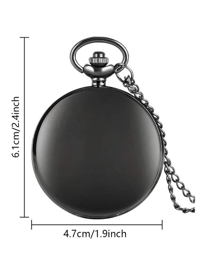 Retro Pocket Watch Classic Smooth Vintage Quartz Pocket Watch Set of 2 Classic Pocket Watch - Image 5