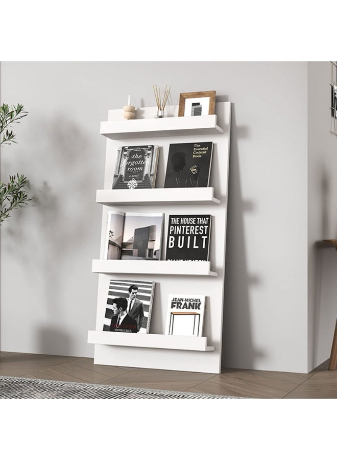 Magazine Rack Floor,Vertical Wooden Storage Stand for Organizers Book Newspaper File，Slot Multilayer Magazines Holder for Home Office(Black)  - Image 1