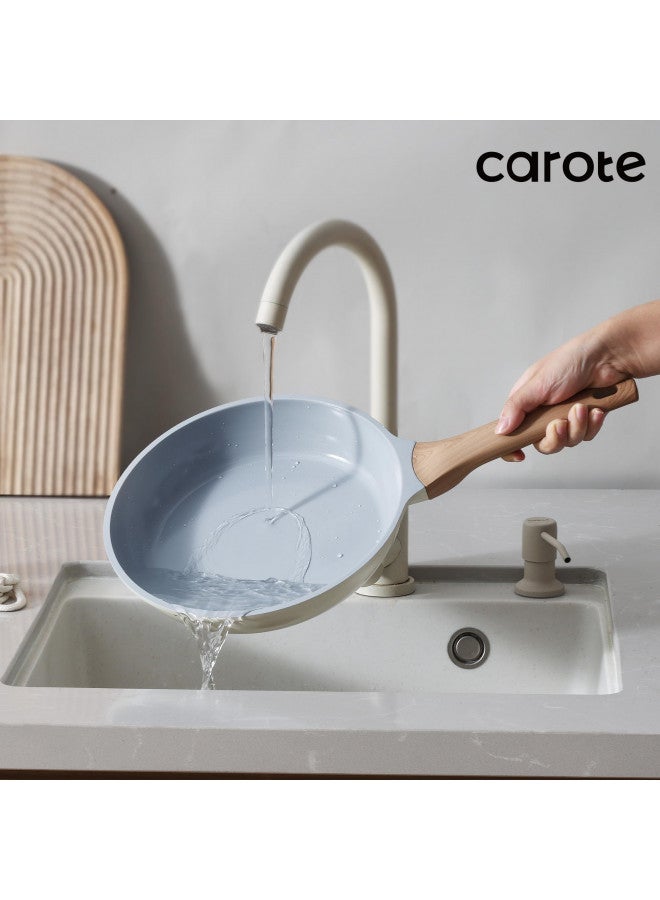 CAROTE CAROTE 12 Pcs Ceramic Pots and Pans Set, Nonstick Cookware Sets Kitchen Cooking Set Induction Non Stick Pots and Pans PFAS and PFOA Free  - Image 4