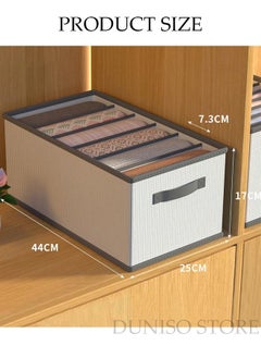 DUNISO 3 Pieces Foldable Closet Storage Organizer Washable Closet Storage Box with Carrying Handles Toy Organizer Box Cube Storage Bin for Clothes Wardrobe Home Bedroom Office  - Image 3