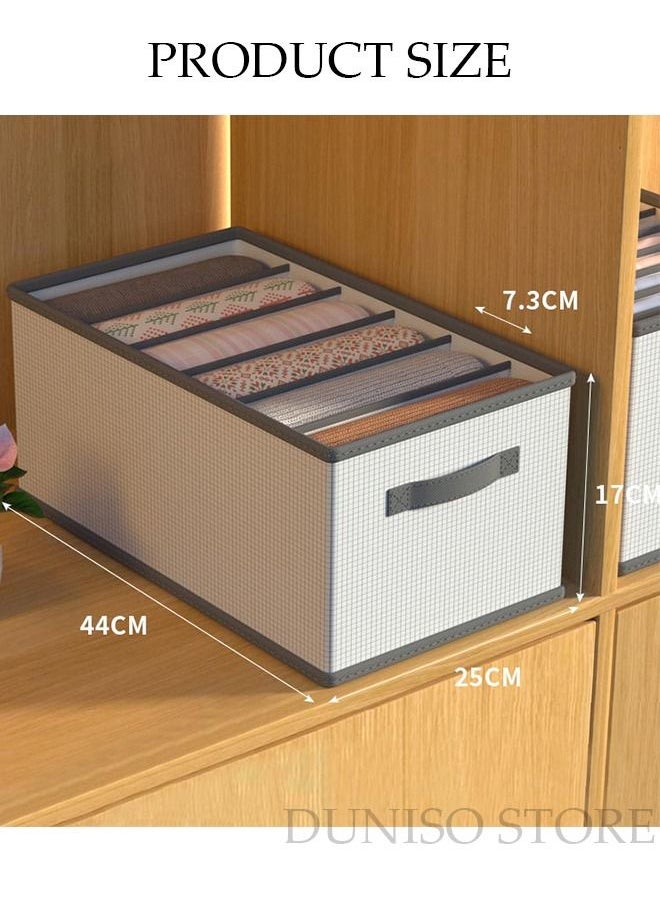 DUNISO 3 Pieces Foldable Closet Storage Organizer Washable Closet Storage Box with Carrying Handles Toy Organizer Box Cube Storage Bin for Clothes Wardrobe Home Bedroom Office  - Image 3