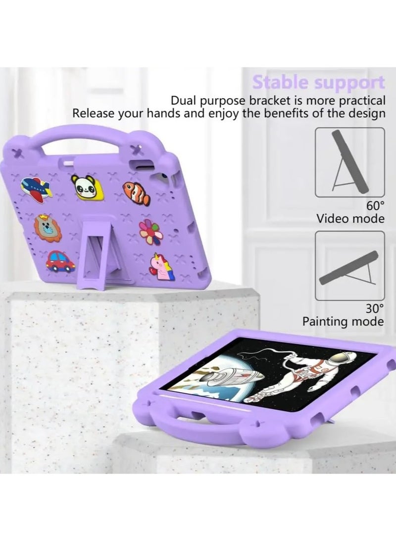 VKL Kids Case Compatible with iPad 11th Generation A16 2025 (11 inch), Shockproof Case with Shoulder Strap and Handle Stand For iPad 11th Gen (Purple) - Image 3