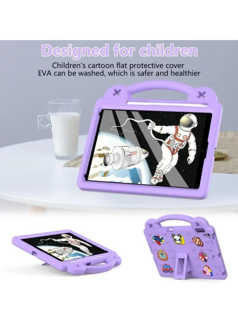 VKL Kids Case Compatible with iPad 11th Generation A16 2025 (11 inch), Shockproof Case with Shoulder Strap and Handle Stand For iPad 11th Gen (Purple) - Image 2
