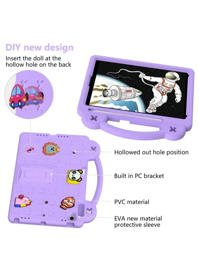 VKL Kids Case Compatible with iPad 11th Generation A16 2025 (11 inch), Shockproof Case with Shoulder Strap and Handle Stand For iPad 11th Gen (Purple) - Image 5