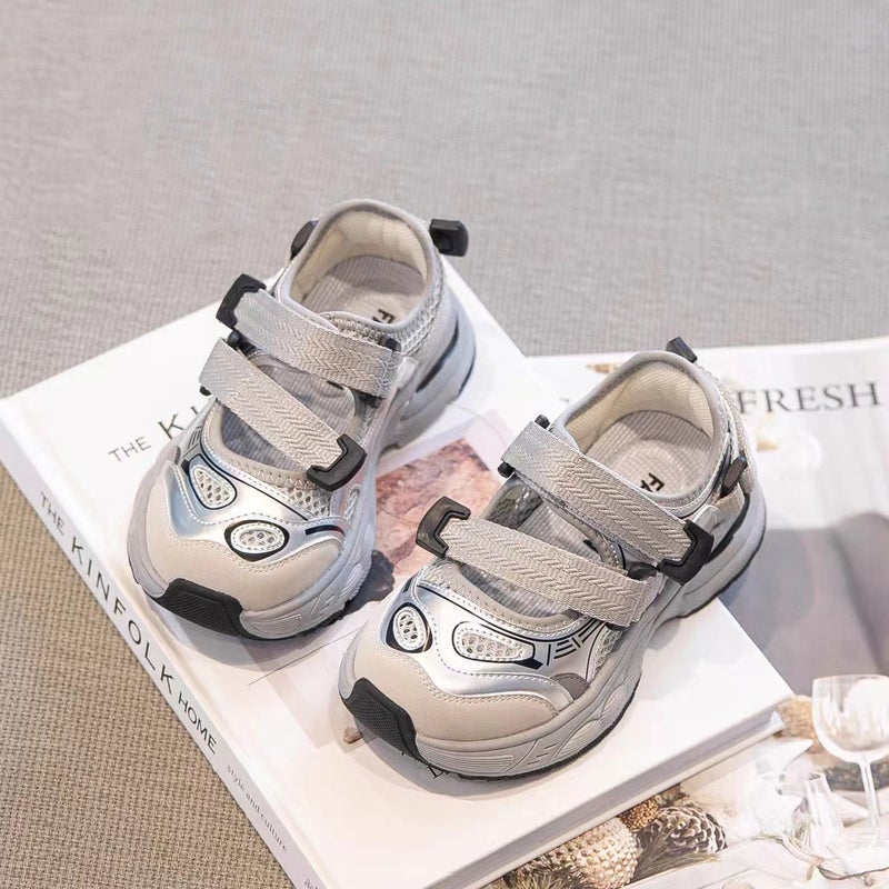 Thick-Soled Sandals For Women 2025 Summer Fashion New Outer Wear Baotou Velcro Dad Shoes Breathable Casual Sports Shoes - Image 2