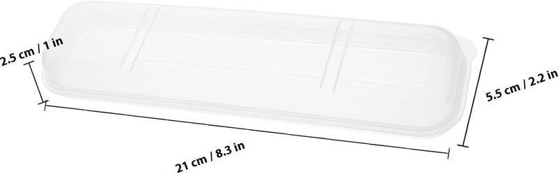 2pcs Plastic Cutlery Storage Box with Lid, 8-inch Portable Travel Silverware Case for Chopsticks, Spoons, and Forks, Space-saving Tableware Organizer for Camping, Office, - Image 2