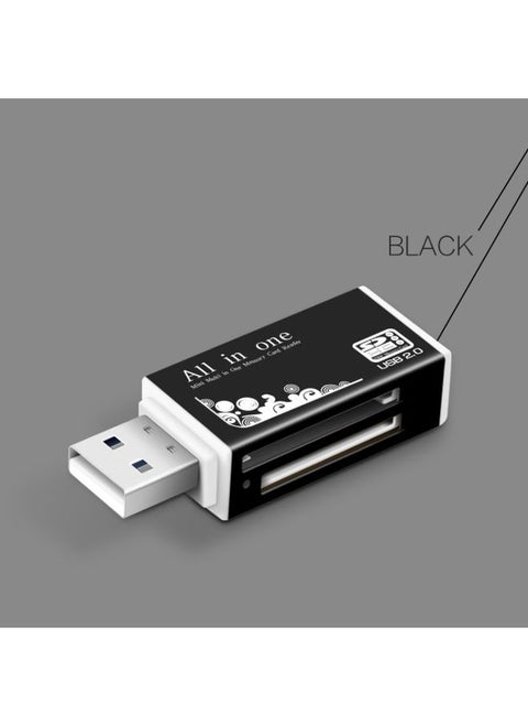 Multi in 1 Memory SD Card Reader for Memory Stick Pro Duo Micro SD,TF,M2,MMC,SDHC MS Card(Black)