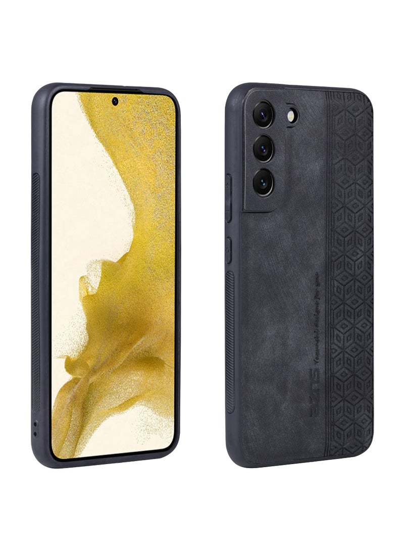 كولور فانس جراب هاتف مضاد للخدش لهاتف Samsung S21 FE 5G، مصنوع من الجلد المطبوع ومغطى بمادة TPU - أسود - Image 2