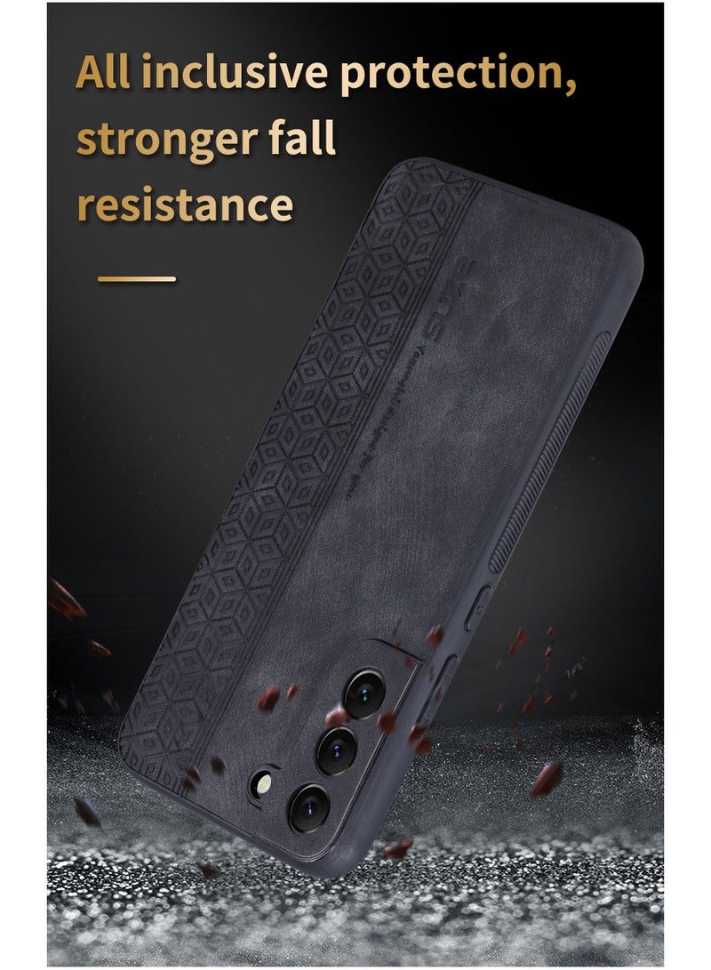 كولور فانس جراب هاتف مضاد للخدش لهاتف Samsung S21 FE 5G، مصنوع من الجلد المطبوع ومغطى بمادة TPU - أسود - Image 4