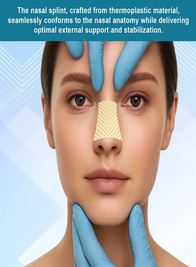 FDFuZhao 5 Pcs Thermoplastic Nasal Splint with Nose Tape, Reusable Nose Splint for Broken Nose, Trapezoid Nose Shaper for Nose Brace Fracture, Rhinoplasty Septoplasty Surgery, Nose Job Recovery Supplies - Image 4