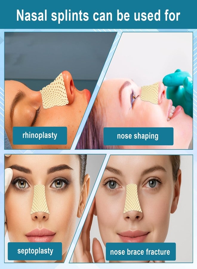 FDFuZhao 5 Pcs Thermoplastic Nasal Splint with Nose Tape, Reusable Nose Splint for Broken Nose, Trapezoid Nose Shaper for Nose Brace Fracture, Rhinoplasty Septoplasty Surgery, Nose Job Recovery Supplies - Image 5