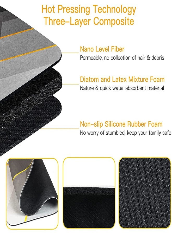 SKVM 2pcs Kitchen mat Combo Water Absorbent for Bathroom Floor Door Anti Slip Foot Skid Shower Combo (Design 5) - Image 2