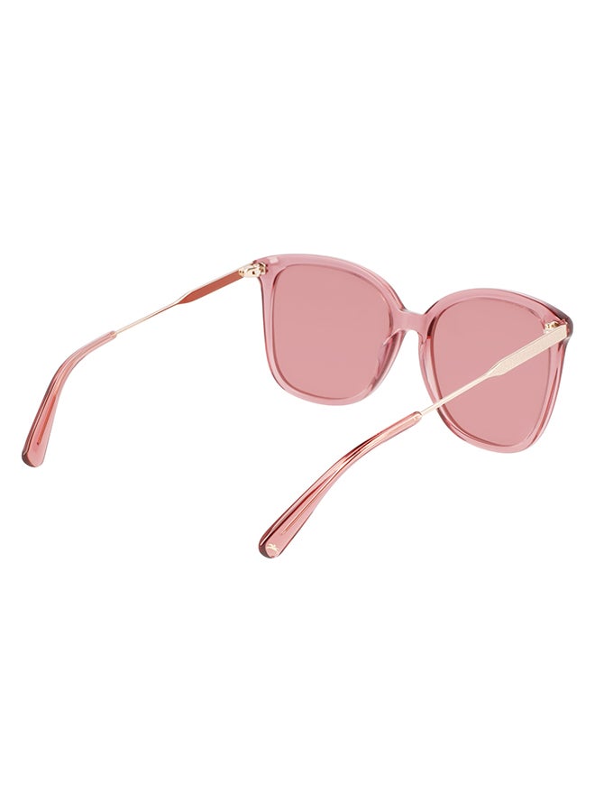 Longchamp نظارة شمسية مربعة للحماية من الأشعة فوق البنفسجية للنساء - LO706S-610-5717 - مقاس العدسة: 57 ملم - Image 5