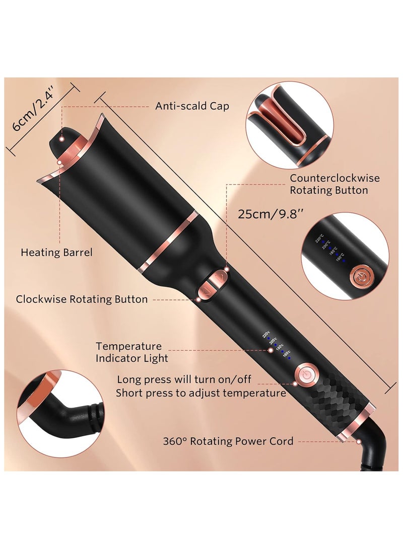 PANDA JOJO Automatic Hair Curler, Automatic Curling Iron, Professional Curling Wand Rotating with 32mm Large Barrel, Fast Heating Dual Voltage - Image 2