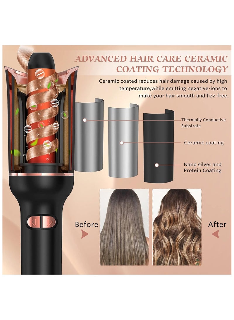 PANDA JOJO Automatic Hair Curler, Automatic Curling Iron, Professional Curling Wand Rotating with 32mm Large Barrel, Fast Heating Dual Voltage - Image 3