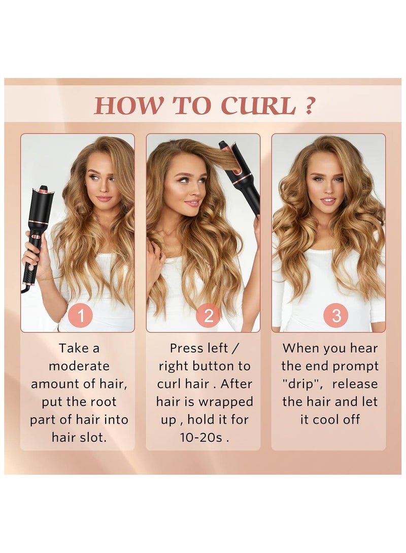 PANDA JOJO Automatic Hair Curler, Automatic Curling Iron, Professional Curling Wand Rotating with 32mm Large Barrel, Fast Heating Dual Voltage - Image 5