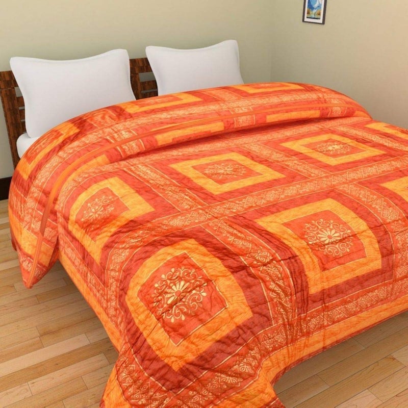 SAMRADHI Traditional Famous Jaipuri Beautiful Floral Print in Multi Colour Jaipuri Rajai/Razai/Quilt Single/Single Bed Quilt/Comforter/AC Quilt/AC Comforter - Image 1