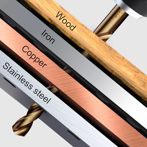 Sipery 15/64 Inch Cobalt Drill Bits, M35 HSSCO High Speed Steel 6MM Twist Drill Bit Set for Hardened Metal, Stainless Steel, Cast Iron, Plastic and Wood 10Pcs - Image 5