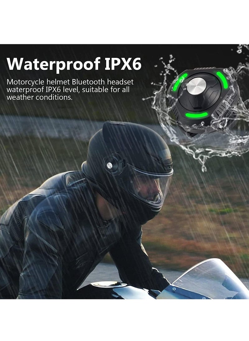 Motorcycle Bluetooth Headset Bluetooth Motorcycle Helmet Headphone with DSP Multiple Noise Reduction Microphone IPX6 Waterproof Motorcycle Bluetooth Speakers for Various Helmets