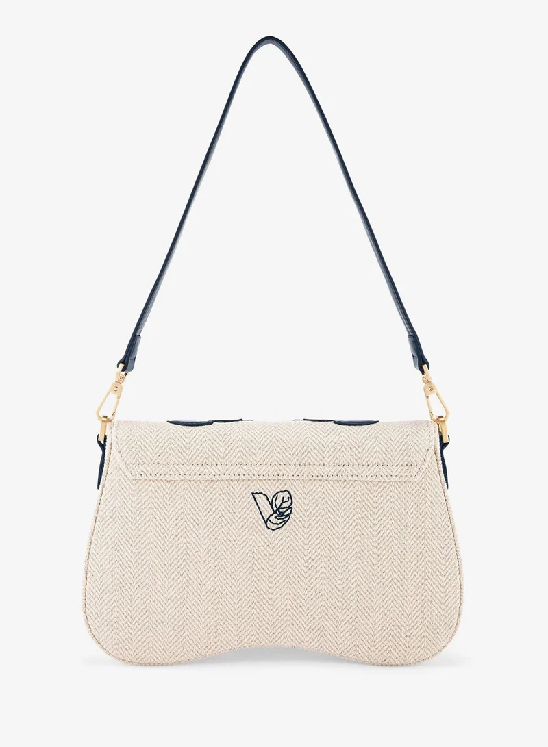 Veganologie Marra Shoulder Bag in Blue Made from 0.5 Bamboo Stems
