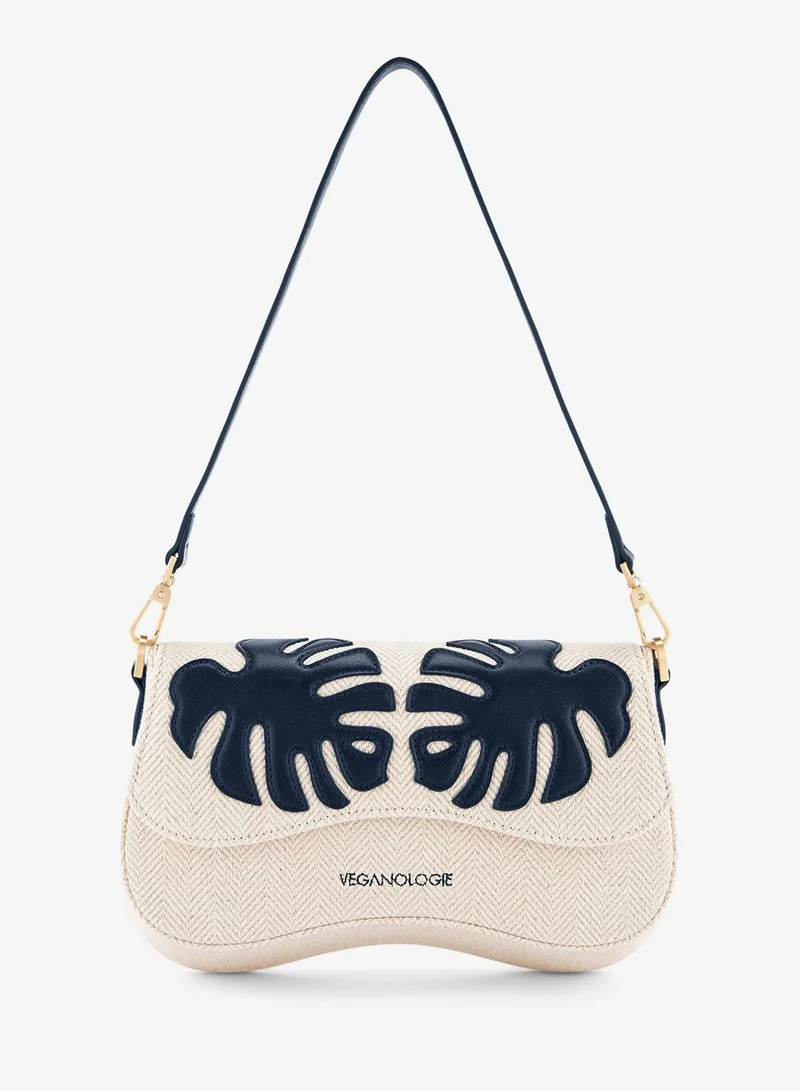 Veganologie Marra Shoulder Bag in Blue Made from 0.5 Bamboo Stems