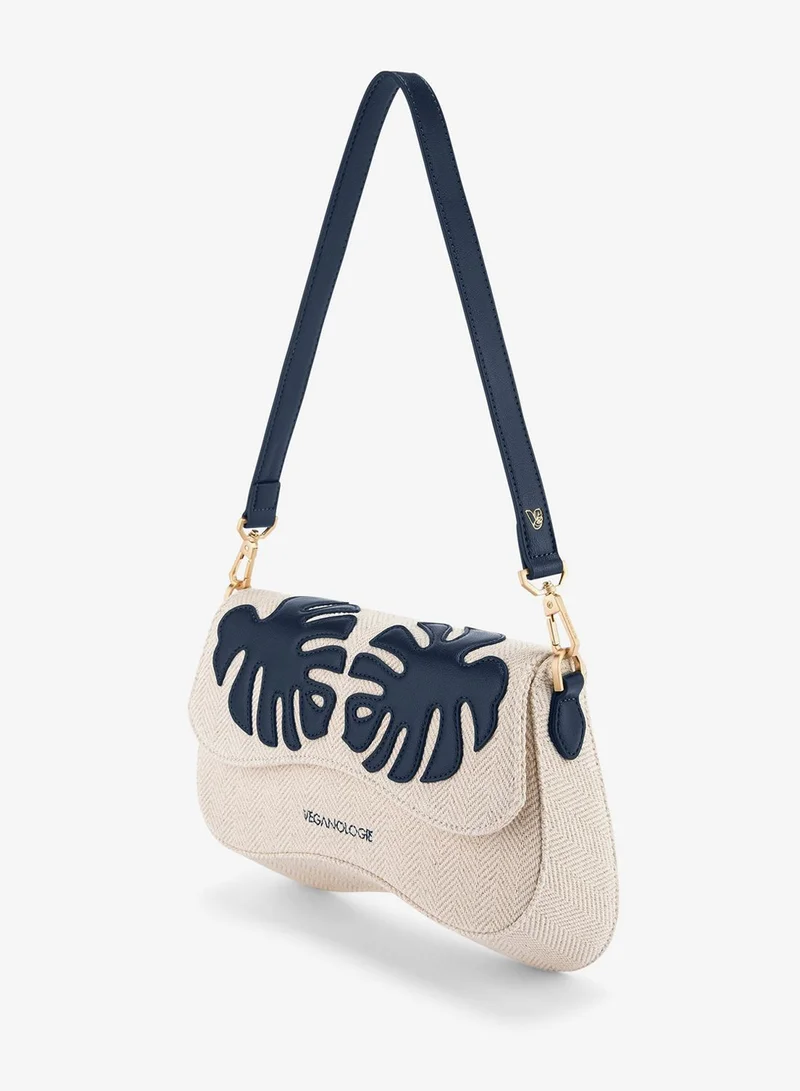 Veganologie Marra Shoulder Bag in Blue Made from 0.5 Bamboo Stems