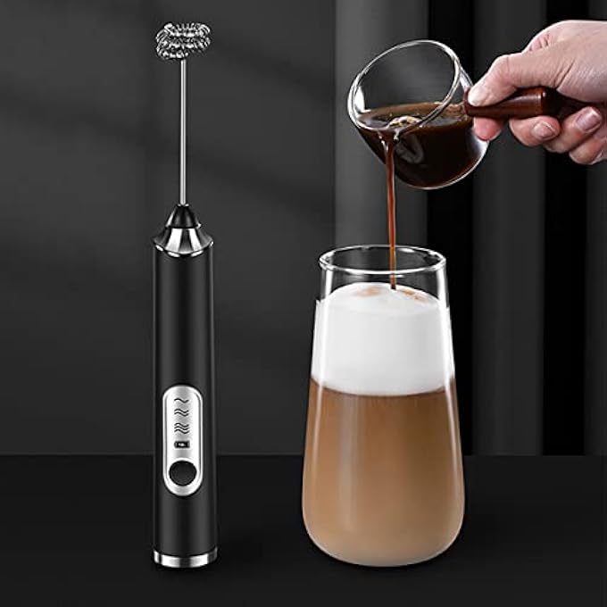 Mular Milk Frother Coffee Milk Frother Usb Rechargeable Handheld Milk Frother 1 Milk Frother 1 Whisk For Cappuccino Hot Chocolate Coffee Latte - Image 5