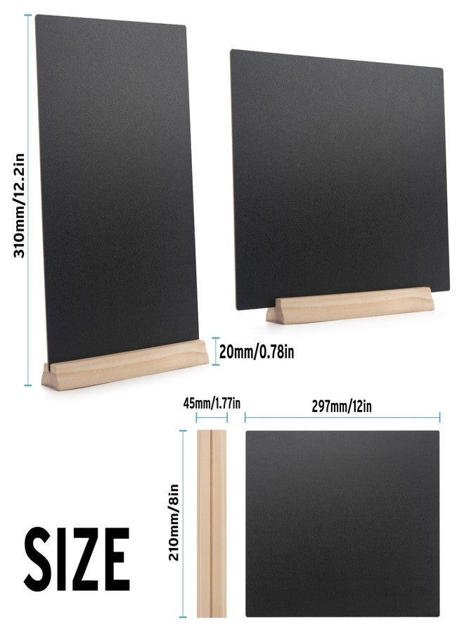 OnUpgo 8 x12 Inch 1 Pack Tabletop Chalkboard Sign with Base Stand, Menu Chalk Board Sign Store Food Signs, Message Boards for Party, Wedding and Restaurant - Image 3