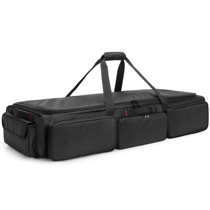 samdew Underseat Storage Bag Fit for SuperCrew Cab, Truck Under Seat Organizer with 4 Detachable Inner Dividers & Anti-slip Bottom for Full Size Trucks, Black - Image 1