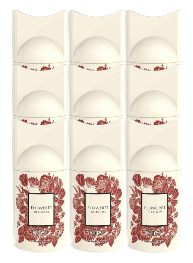 PRIVE 9 Pieces Floweret Blossom Body Spray 250ML - Image 1