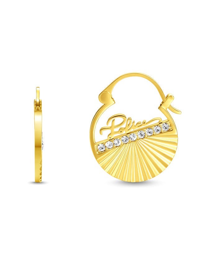 POLICE Seashell Earring for Women Gold Plating with crystals  - Image 2