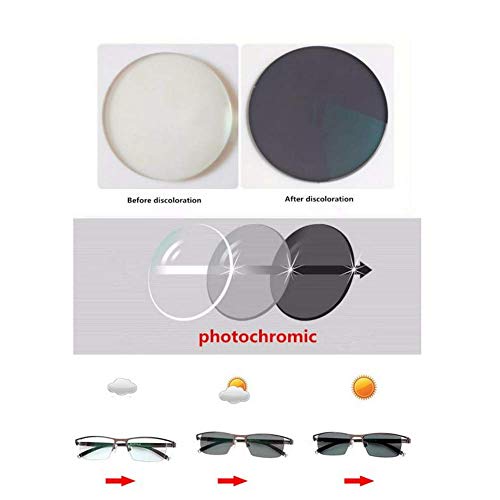 mincl/Photocromic Lens Transition Sunglasses Business Frames Reading Glasses (blue-photochromatic, 0.0) - Image 2