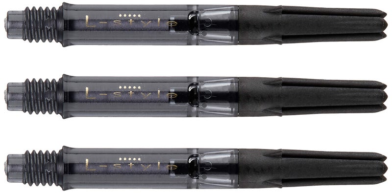 LSTYLE L-Shaft Carbon Dart Shafts – Silent (Spins) – Clear Black 260 (Medium) - Image 4