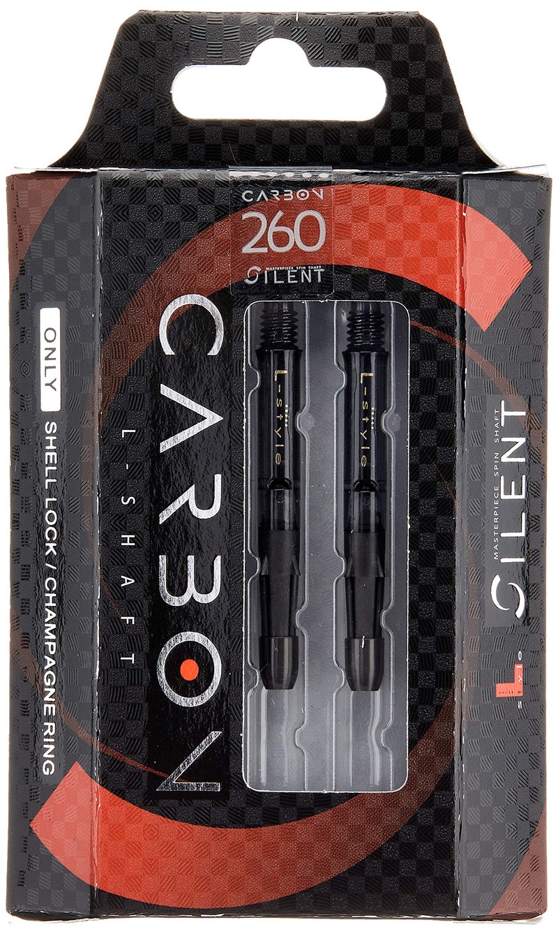 LSTYLE L-Shaft Carbon Dart Shafts – Silent (Spins) – Clear Black 260 (Medium) - Image 2