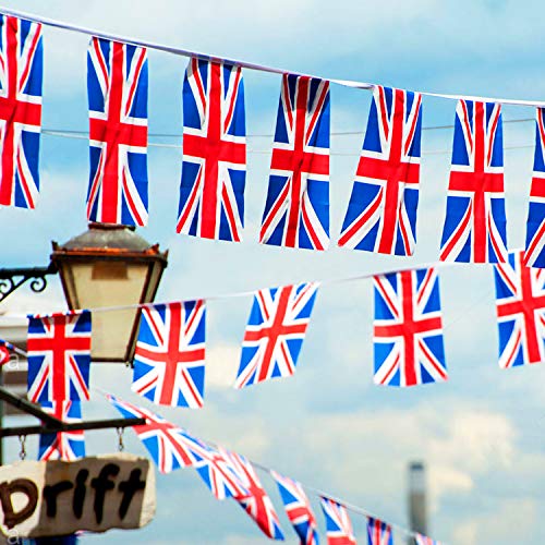 Anley United Kingdom String Flag UK String Pennant Banners Patriotic Events British Union Jack Decoration Sports Bars 33 Feet 38 Flags - Image 3