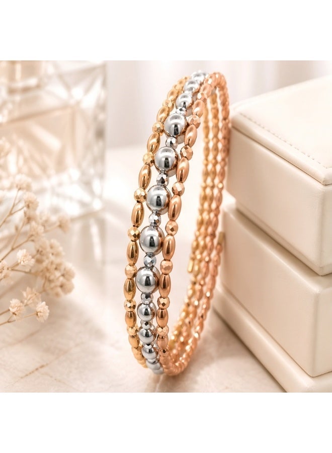 BAFLEH JEWELLERY Your Perfect Everyday Companion: Lightweight 18K Gold Bangle Available Only at Bafleh Jewellery - Image 3