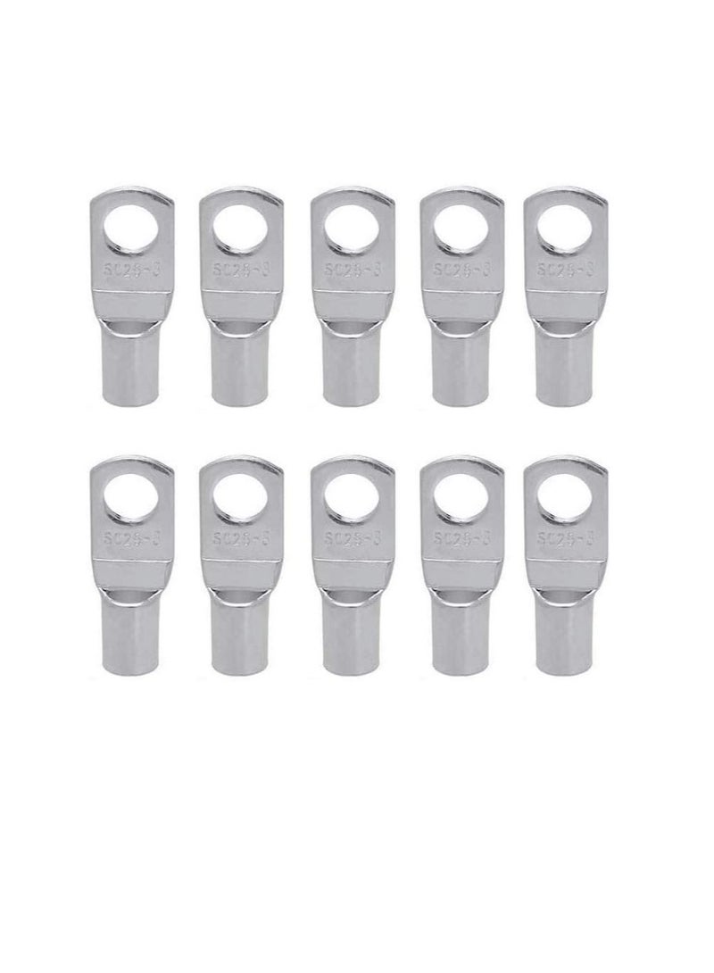 Copper Cable Lugs 10Pcs Set-Wire Terminals, Connector Cable lugs Ring Battery SC Terminals, for Marine, Solar, Automotive, Electric, Home Applications etc (Hole Size 10mm, Cable Size 150mm) - Image 1