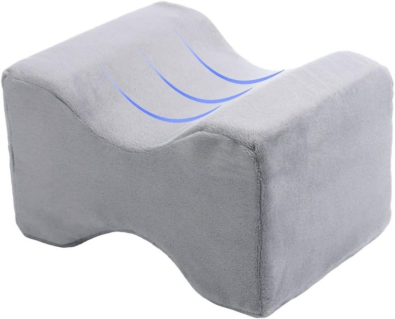 Ergonomic Pillow for Sleepers Leg, Joint & Hip Pain Detachable Cover, Knee Memory Foam Cushion Spine Alignment Contoured Lower Pain Back, Eases Leg On Side for Sleeping - Image 5