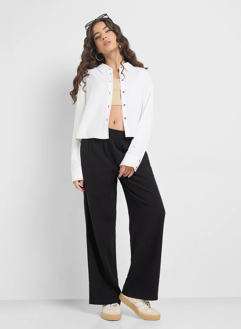ONLY High Waist Wide Leg Pants 32"