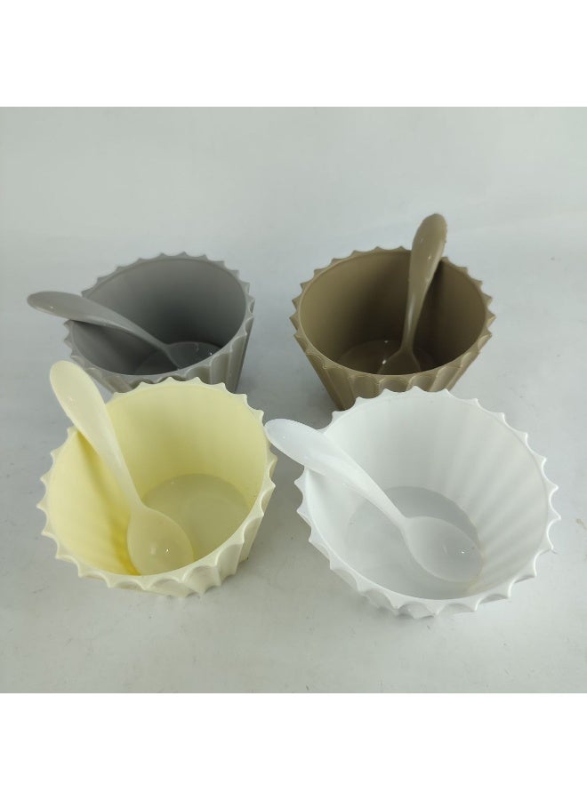 ماكس بلاست مجموعة أوعية بلاستيكية من ماكس بلاست مكونة من 4 أوعية مع ملاعق - Image 3